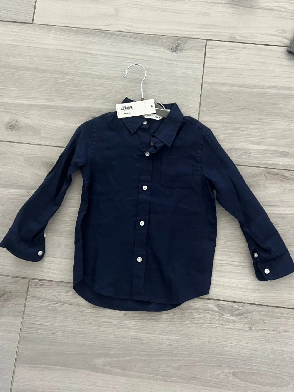 Janie and Jack Navy 3t button down